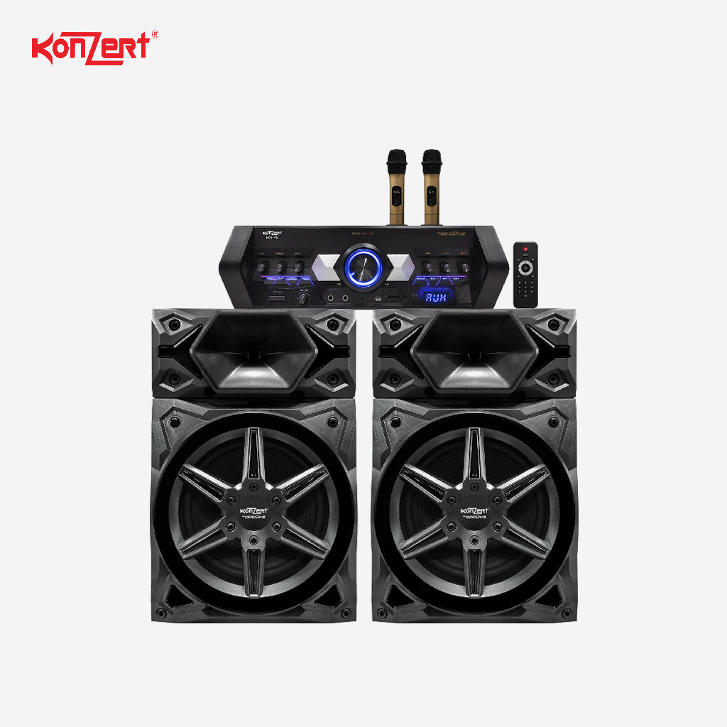Konzert Micro Component TodoOke Speaker System with USB/SD & Bluetooth KCS-412 (2)pieces