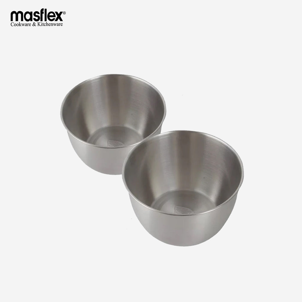 Masflex Kitchen Utensil Stainless Steel Deep Mixing Bowl Container Medium & Large