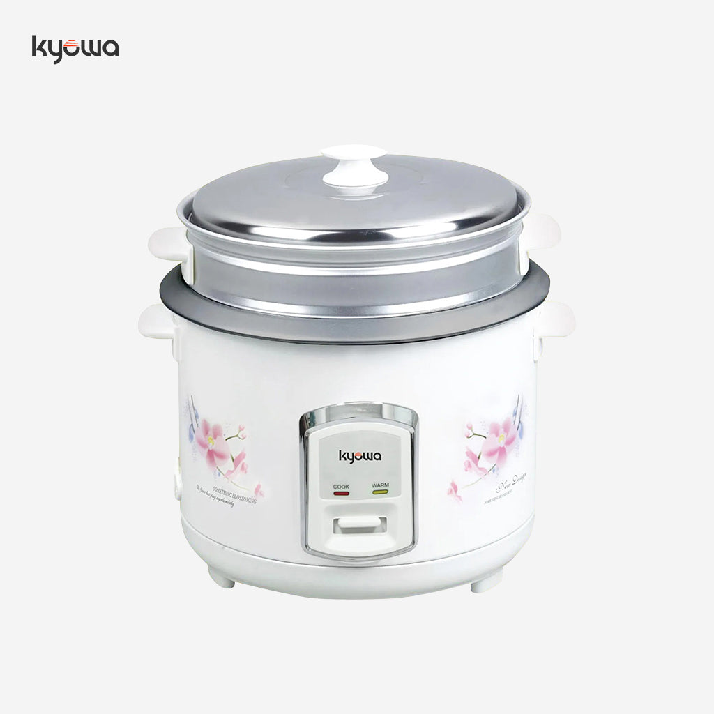 Kyowa 1.8L serves 8-10 cups Rice Cooker with Steamer KW-2006(WHT)