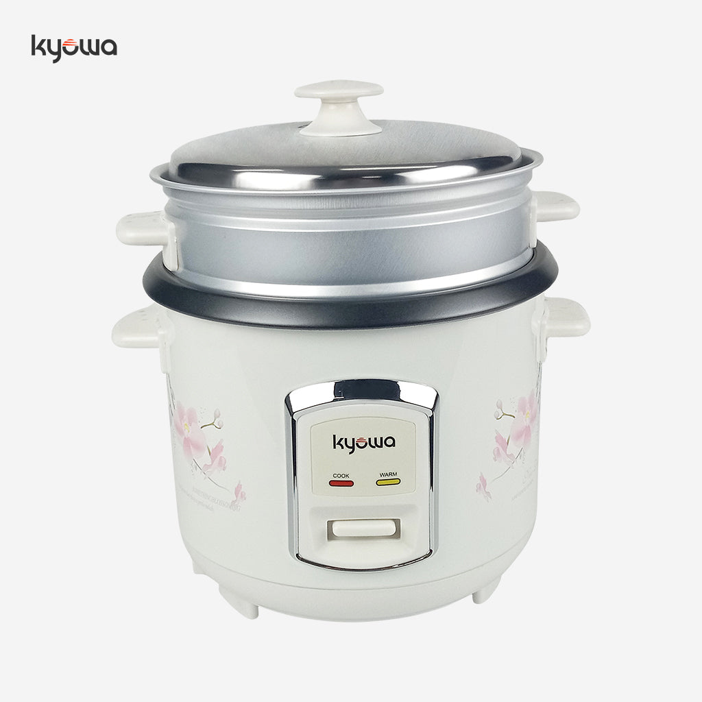 Kyowa 1.0L serves 2-3 cups Rice Cooker with Steamer KW-2011(WHT)