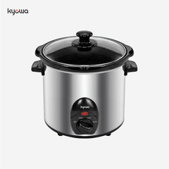 Kyowa KW-2802 Round Slow Cooker 3.0L (Black/Silver)