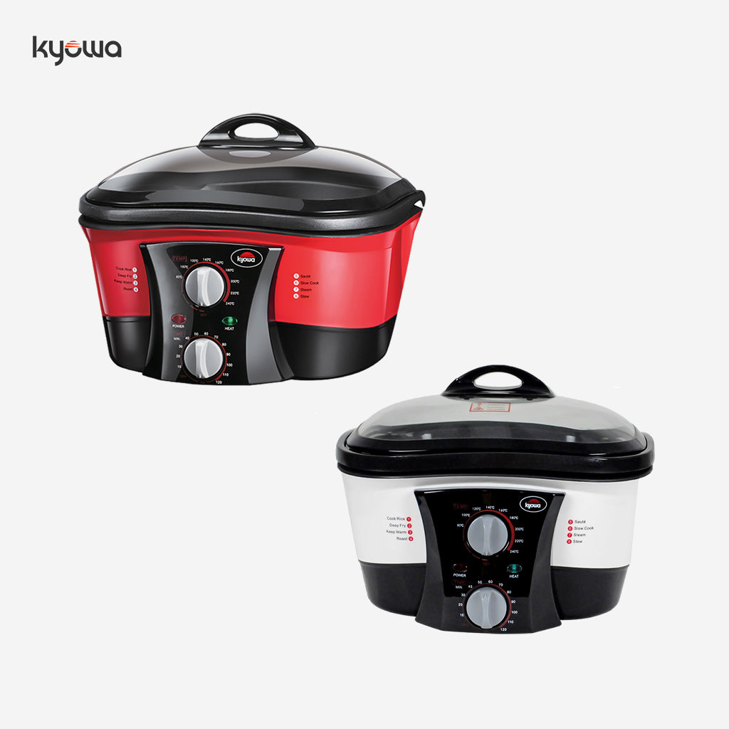 Kyowa 8 in 1 Multi Cooker Boil,Cook Rice, Deep Fry,Saute, Slow Cook10, Stew, Roast KW-3800