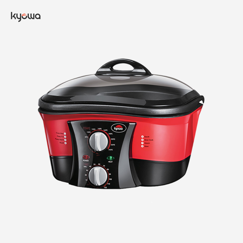 Kyowa 8 in 1 Multi Cooker Boil,Cook Rice, Deep Fry,Saute, Slow Cook10, Stew, Roast KW-3800