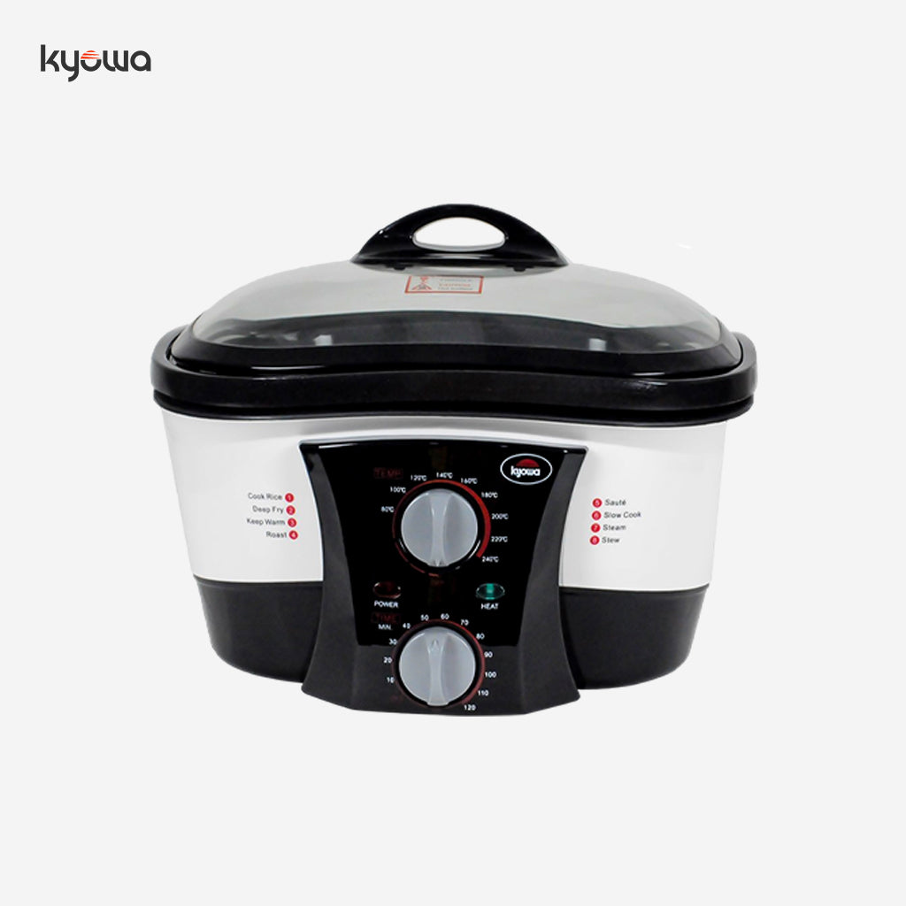 Kyowa 8 in 1 Multi Cooker Boil,Cook Rice, Deep Fry,Saute, Slow Cook10, Stew, Roast KW-3800