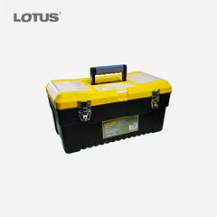 Lotus 19Inches Plastic Iron Tool Box Organizer w/ Metal Latch & Removable Tray LTB428