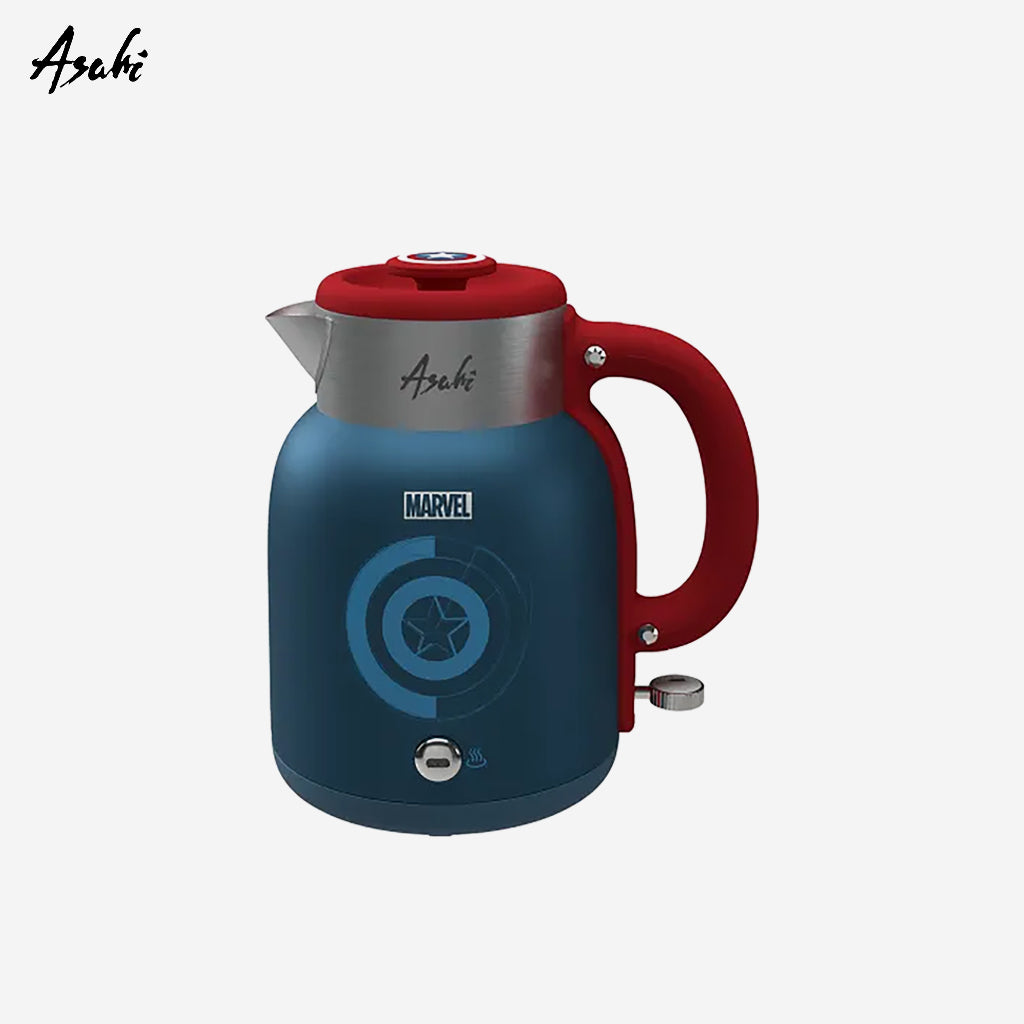 Asahi 1.5Liters Marvel Electric Kettle Stainless Steel Plate Captain America logo MEK-103