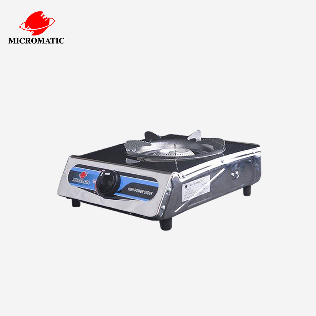 Micromatic Stainless Steel Single Burner Gas Stove with Regulator Inside MGS-101