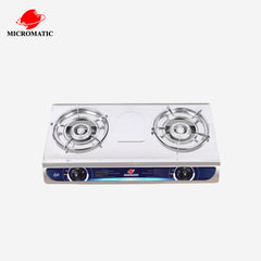 Micromatic Stainless Steel Body Gas Stove Double Burner Electronic Ignition MGS-231