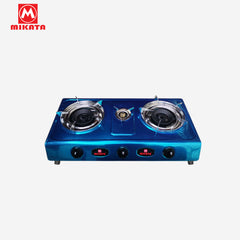 Mikata Triple Burner Twin Jets Stainless Top & Body Gas Stove Heavy Duty MIK-MGS-388