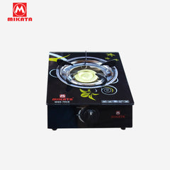 Mikata Strong & Durable Steel Body Single Burner Glass Top Gas Stove MIK-MGS-701G