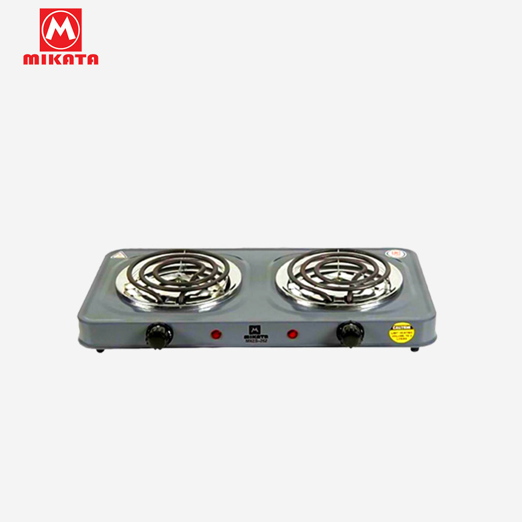 Mikata Double Burner Stainless Electric Stove 230V 2000W Non-Stick Coating MIK-MKES-262