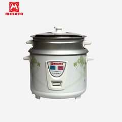 Mikata 1.8 Liters / 10 Cup Rice Cooker with Steamer Aluminum Pot and Cover MIK-MKRC-182S