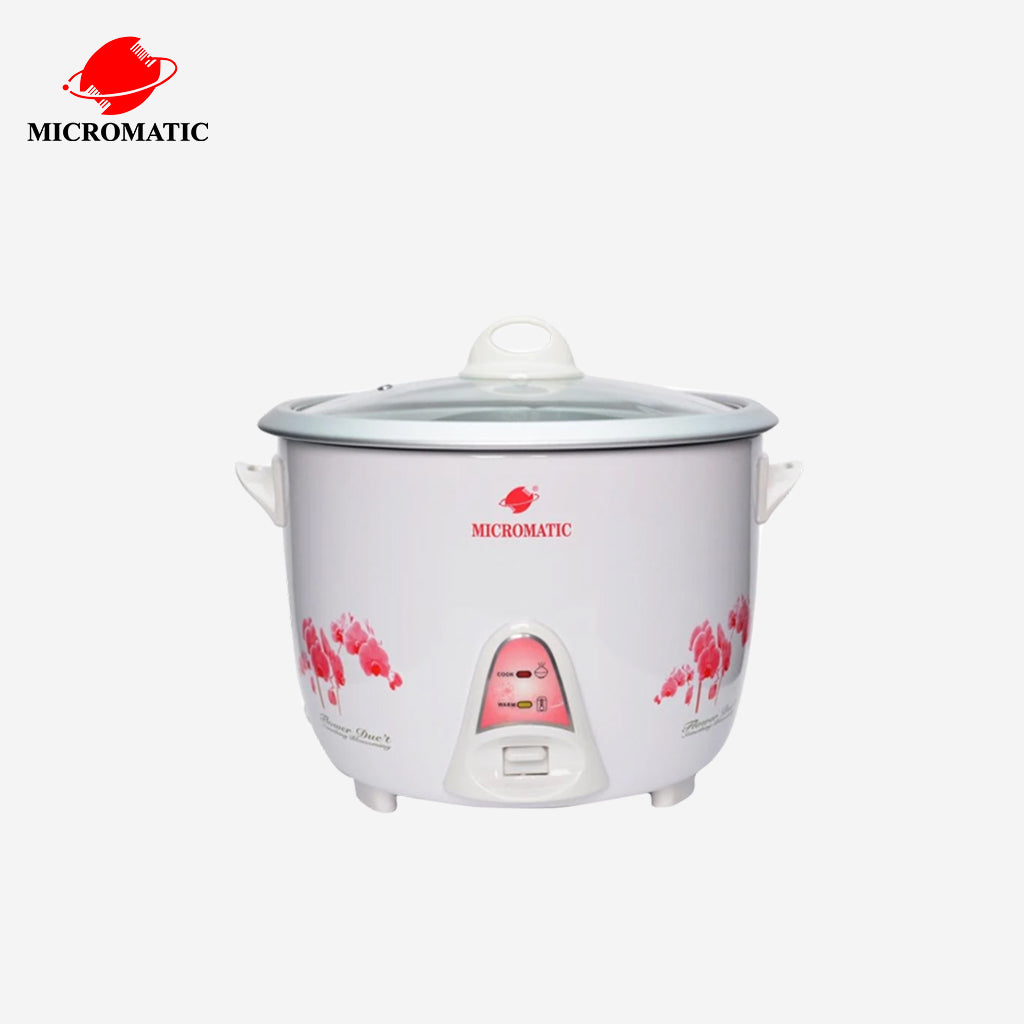 Micromatic Rice Cooker 2.2L 12 Cups of Rice with Glass lid Cover 900watts MRC-15