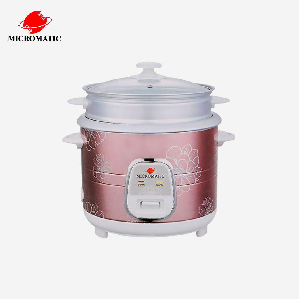 Micromatic 1.0 | 1.8 | 2.2Liters Metallic Finish Rice Cooker with steamer rack