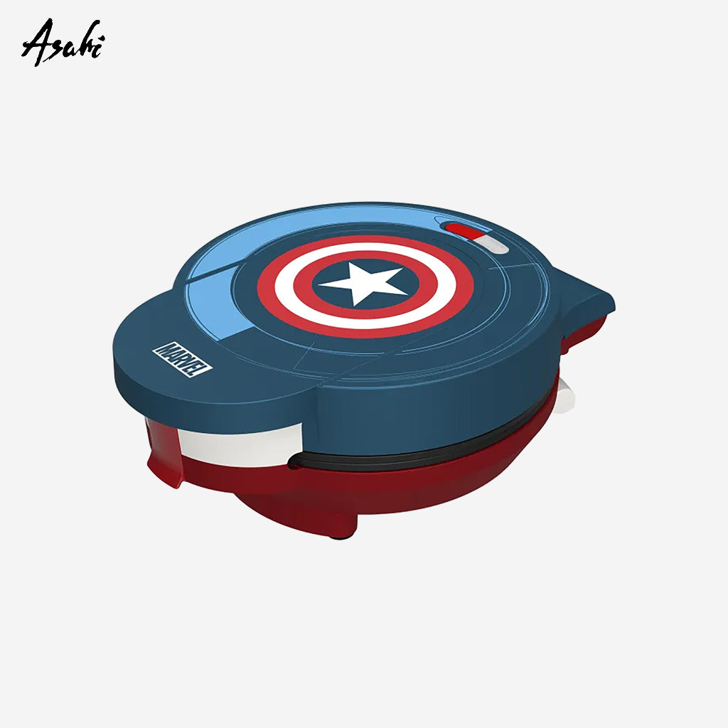 Asahi Marvel Electric Waffle Maker Captain America logo plates 800watts MWM-102