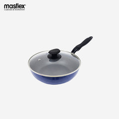 Masflex Non Stick Induction Stir Fry pan with Glass Lid 26cm Frying Pan NS-CX-806