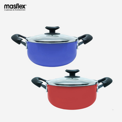 Masflex by Winland Non-stick Induction Casserole Pot with Glass Lid 24cm NS-CX-809