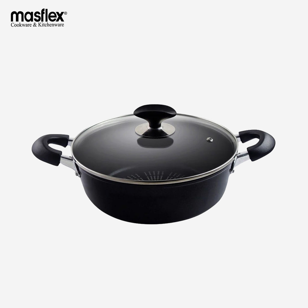 Masflex Forged Blue Diamond 32cm Non Stick Induction Casserole with Lid NS-KO-98