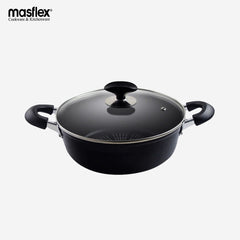 Masflex Forged Blue Diamond 32cm Non Stick Induction Casserole with Lid NS-KO-98