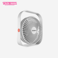 Tough Mama Mini Rechargeable Fan 6” Table Fan White Handy Fan Travel Fan NTM-2706A