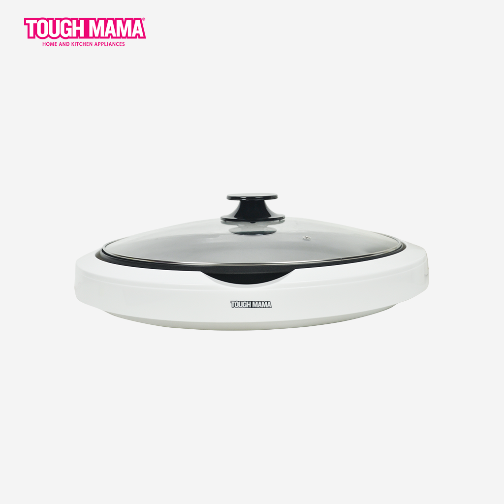 Tough Mama 14" Round Griller Pan with Lid Non-stick Electric Griller NTM-EG4