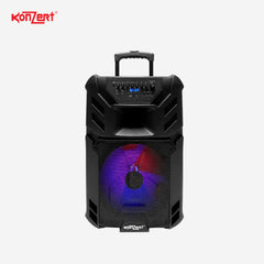 Konzert PA-15 15" Portable Rechargeable Speaker w/ 2 Wireless Microphone USB/BT / NFC/FM