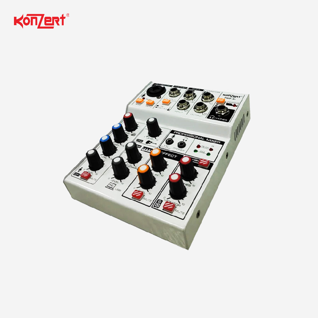 Konzert PMP-4+ Portable Mixer 4 Channel Plug and Play Mixer USB Interface Mixer