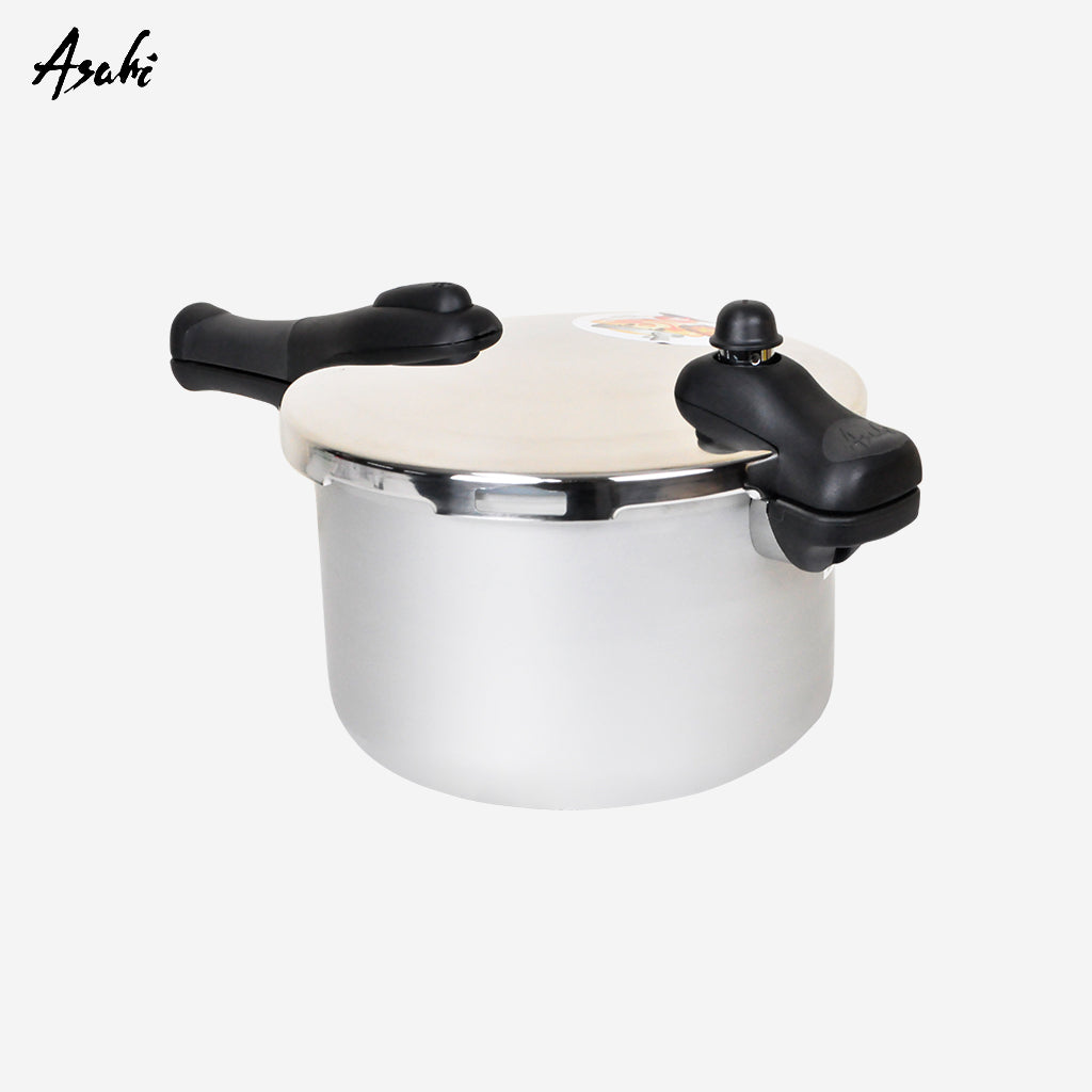 Asahi Italian Design Pressure Cooker Stainless Steel Cover 6 Quarts / 5.681 Liters PR-61