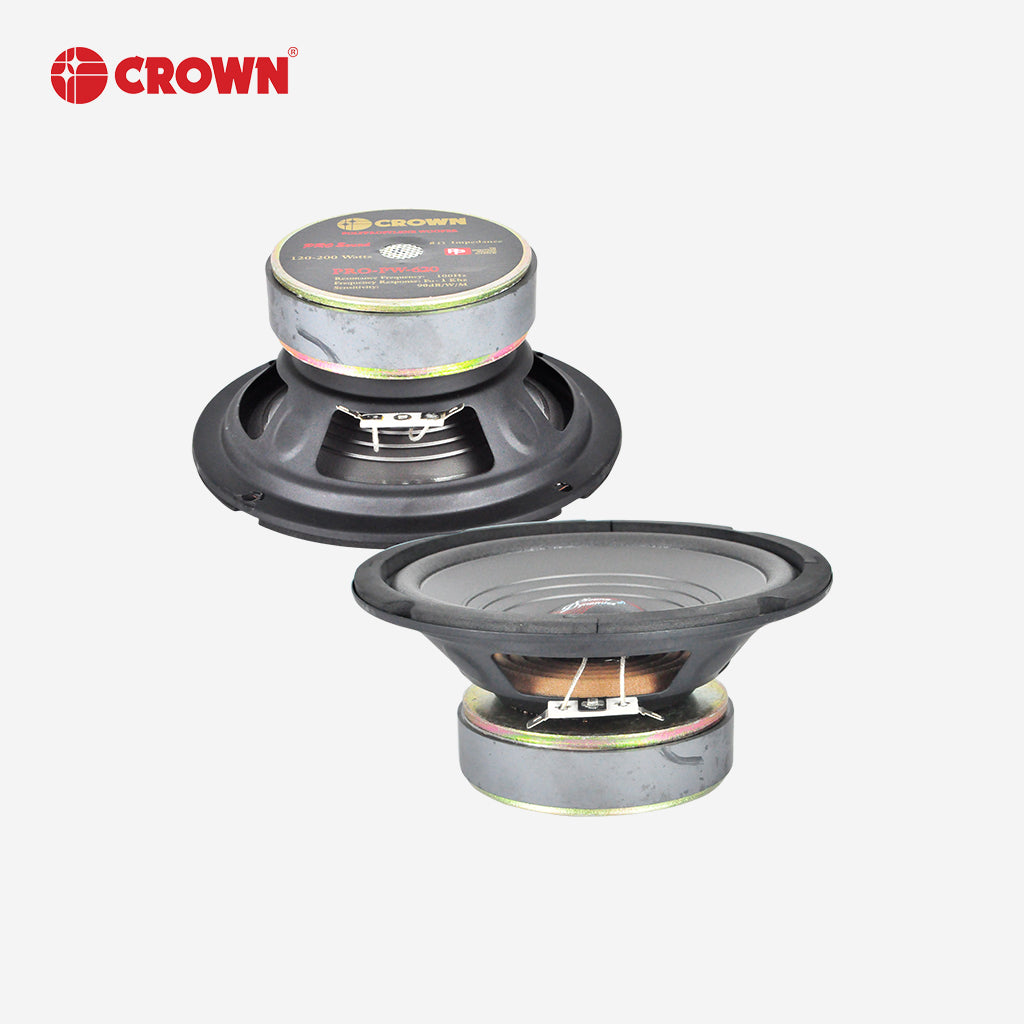 Crown 6inches Professional Round Woofer Speaker / 200watss / 8ohms PRO-PW-620 (1)piece