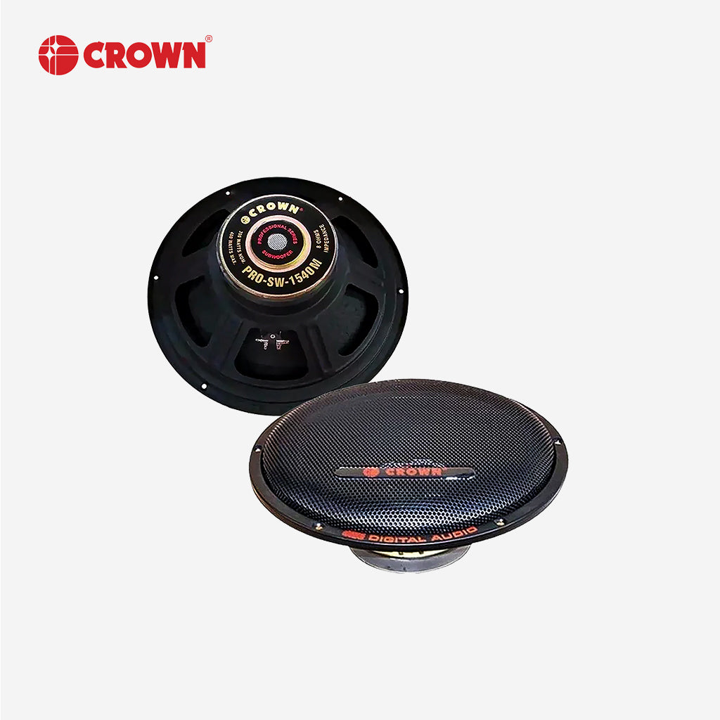 Crown 1pc 15 Inch Professional Subwoofer 200-400W 8 Ohms with 1 Terminal PRO-SW-1540 M