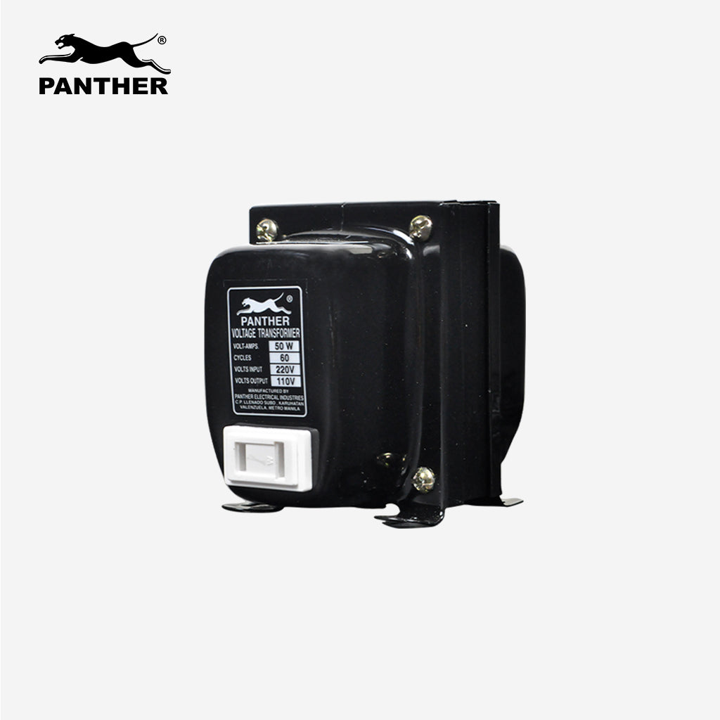 Panther PT-0478 Step-Down Transformer 50 Watts, Input 220VAC, Output 110VAC Single Phase