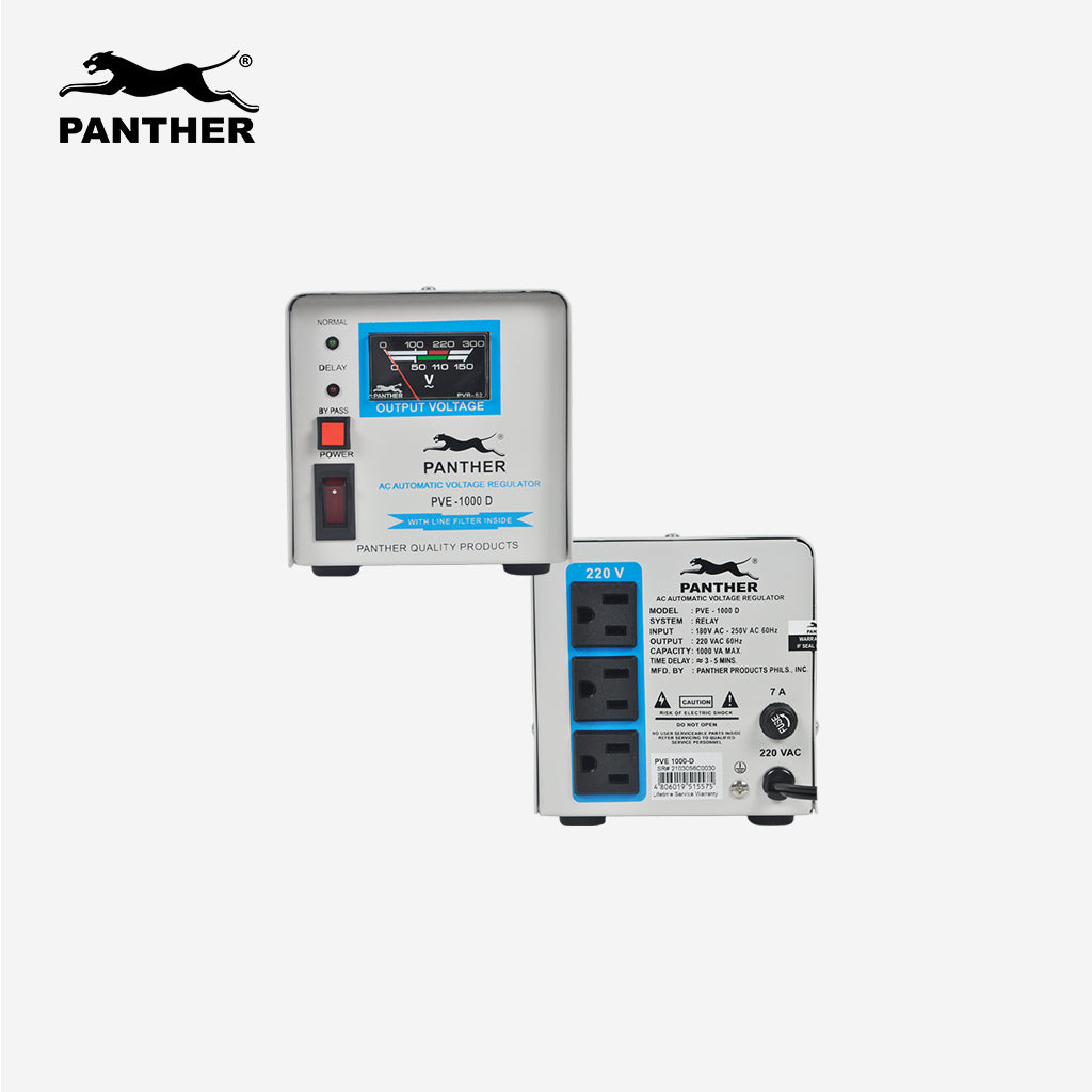 Panther AVR Relay Type 220V AC Output with 3-5 minutes Power on Delay AVR PVE-1000D