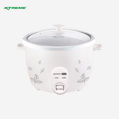 Xtreme HOME 2.2L/12Cups Rice Cooker Galvanized Body Tempered Glass Lid w/out Steamer