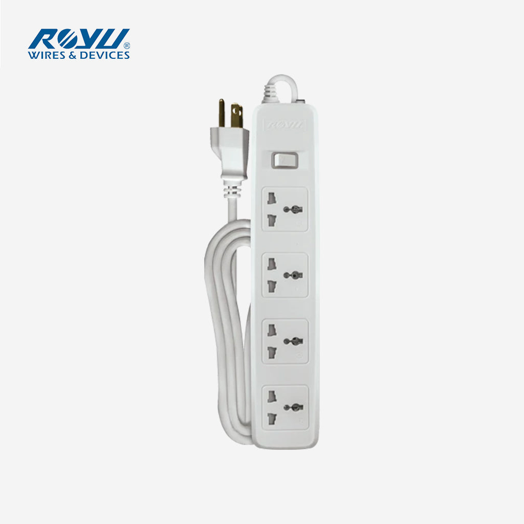 Royu by Winland 4 Outlets 2 Meter Extension Cord Cable Wire Overload & Surge Protection REDEC604