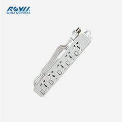 Royu Extension Cord Overload & Surge Protected 5 Outlets w/ Individual Switch REDEC705/W