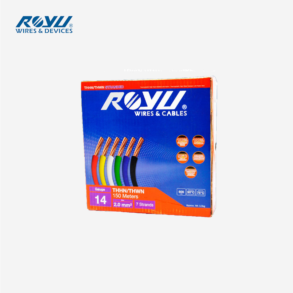 Royu by Winland THHN/THWN Stranded Wire 2mm² AWG14 Stranded 150 meters Pure Copper