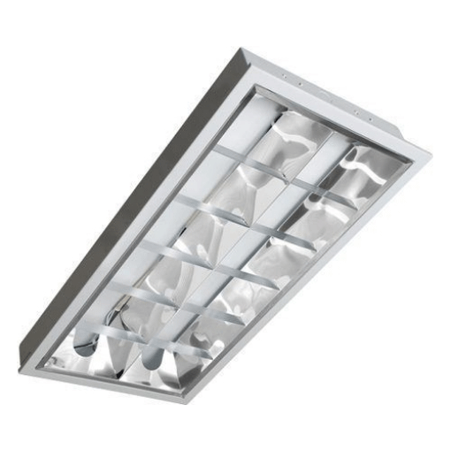 Firefly Ecolum T8 Surface Type Fluorescent Light Fixture with Aluminum Reflector 2 x 40W (Fixture Only) | ESLS2X40/0