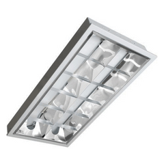 Firefly Ecolum T8 Surface Type Fluorescent Light Fixture with Aluminum Reflector 2 x 40W (Fixture Only) | ESLS2X40/0