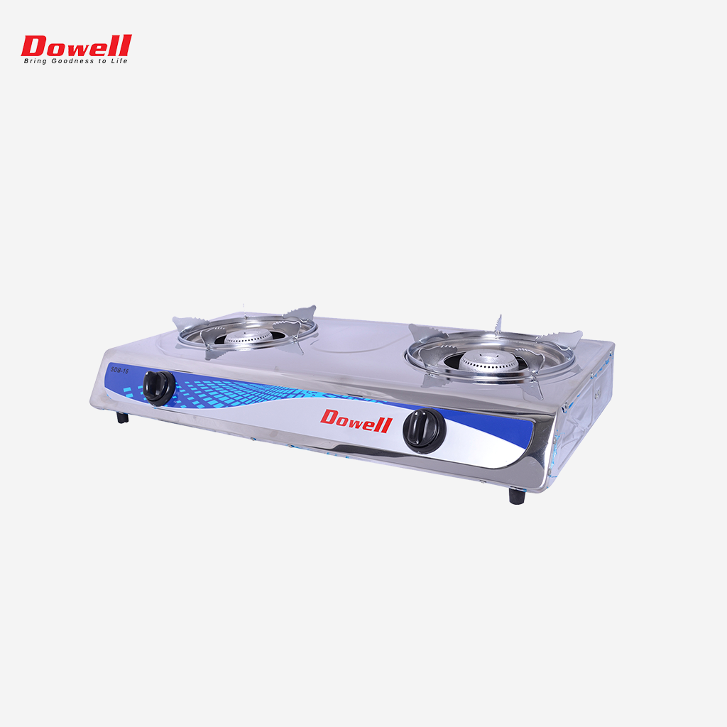 Dowell Heavy Duty Double Burner Stainless Steel Gas Stove SDB-16