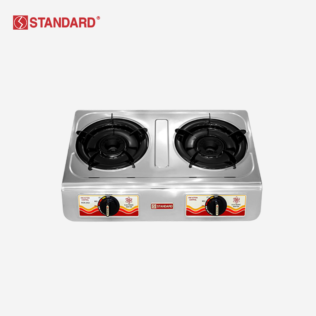 Standard by Winland Appliances Stainless Double Burner LPG Stove w/ Auto Ignition Switch SGS-202i