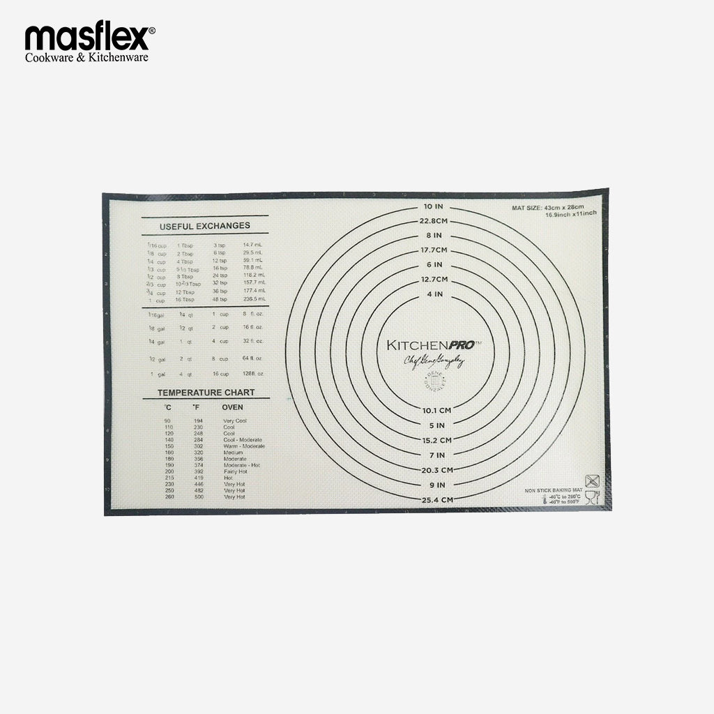 Kitchenpro by Masflex Silicone Pastry Baking Mat with Measurement SM-4328M