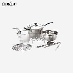 Masflex 22cm Stainless Steel Induction Deep Fryer Set SS-22DFS