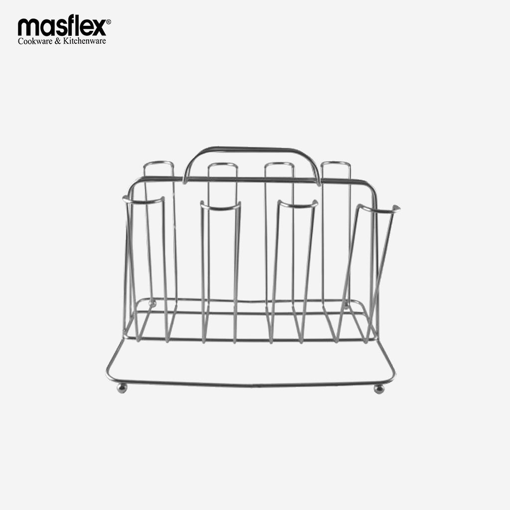 Masflex Stainless Steel Glass Rack L24 cm x W15 cm x H19 cm SS-AE-217 ...
