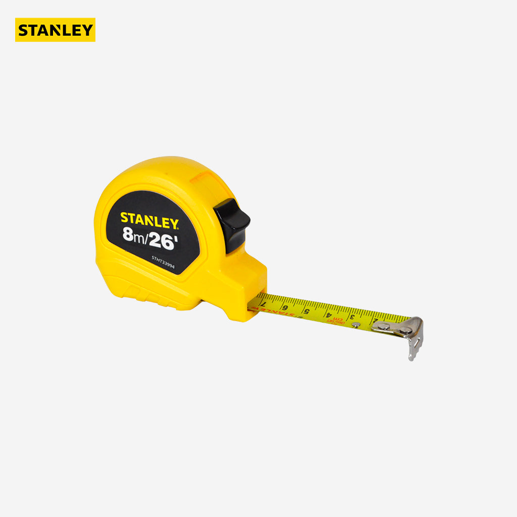 Stanley Basic Steel Measuring Meter Tape Measure Yellow Design 5M | 8M
