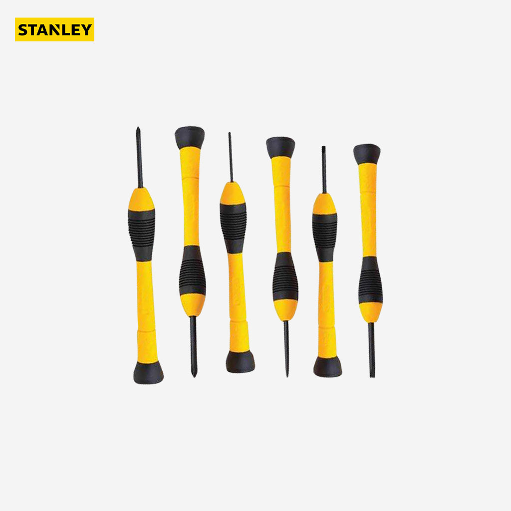 Stanley 6pcs Precision Screwdriver BIMAT with Soft Cushion Grip Screw Driver STHT66052-8
