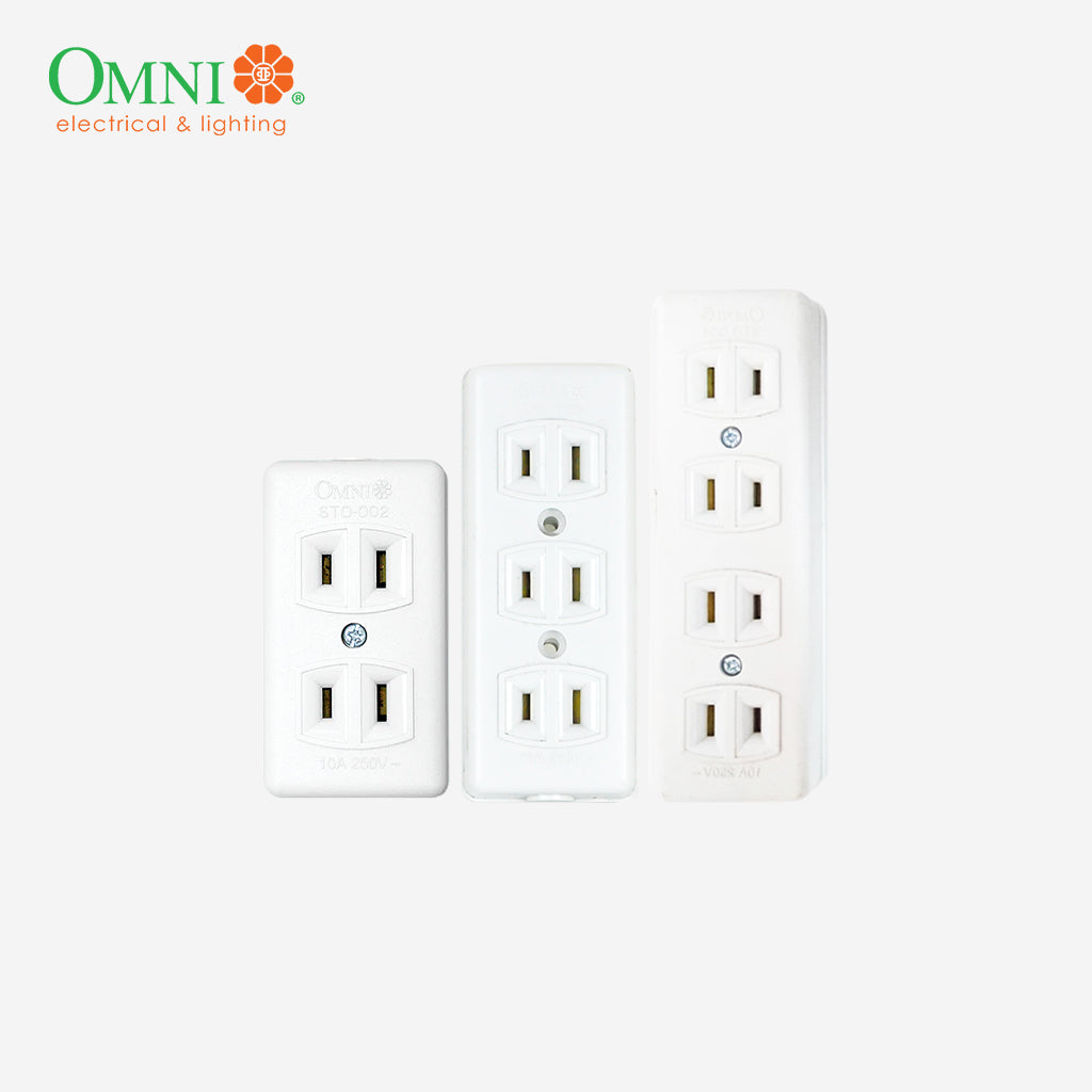 Omni by Winland 2-Gang / 3-Gang / 4-Gang Spring Type Outlet 10A | 250V STO-002, STO-003 & STO-004