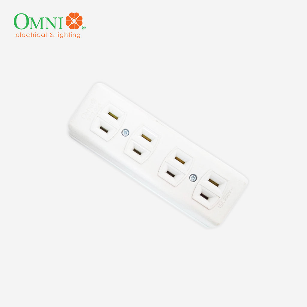 Omni by Winland 4 Gang Spring Type Outlet 10A | 250V STO-004