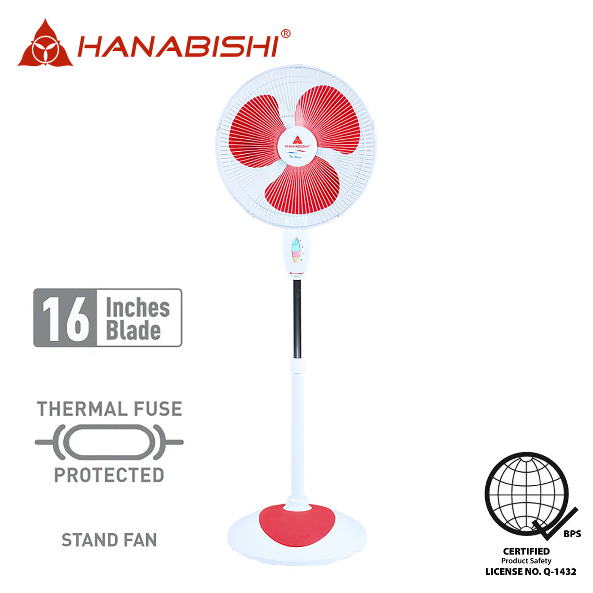Hanabishi 16 inch Stand Fan / Electric Fan THE WIND 16SF