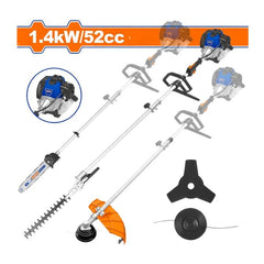 Wadfow by Winland 1.4kW(2.2HP)/52CC Gasoline Grass Trimmer and Bush Cutter WGM4552 WAD-PT