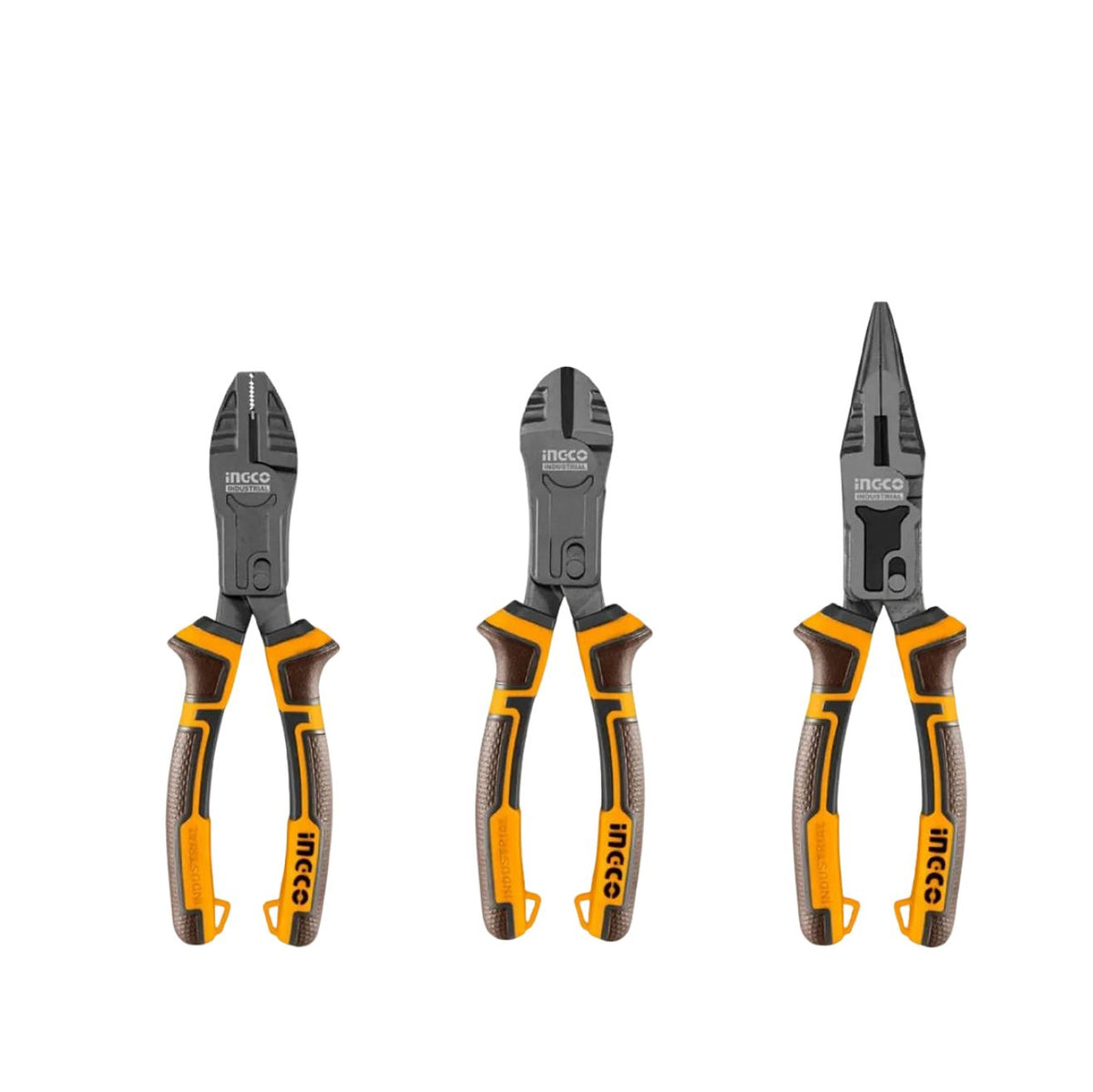 Ingco by Winland 3PCS/Set Compound Action Pliers with TPR 3-Color Handle HKCPS5831 ING-HT